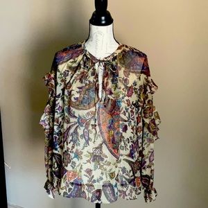 Sheer multicolor top.